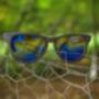 Orleans Sunglasses Recycled Denim Frame And Blue Lens, thumbnail 2 of 12