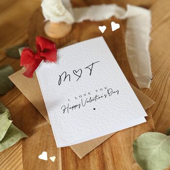 I Love You Valentine's Day Bow Card For Him Or For Her, 2 of 4