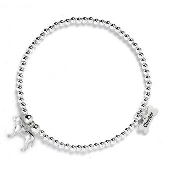 Sterling Silver Labrador Bracelet With 3D Charm, 2 of 7