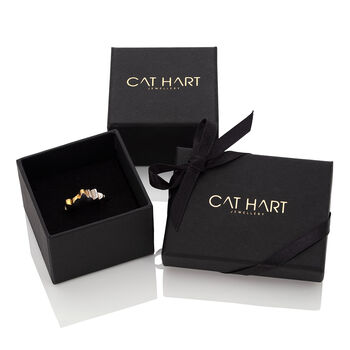 Gold Plated Silver Slim Shard Earrings, 4 of 4