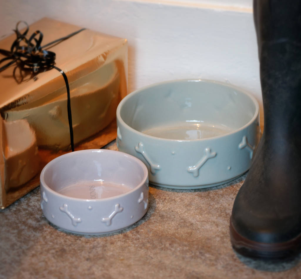 ceramic dog bowls and jars by mutts & hounds