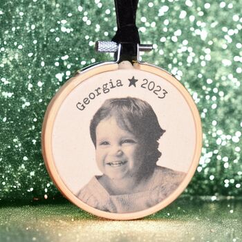 Personalised Children's Photo Christmas Decoration, 2 of 4