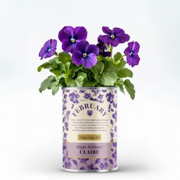 Grow Your Own Birth Flowers Tin Personalised Name Gift, 5 of 12