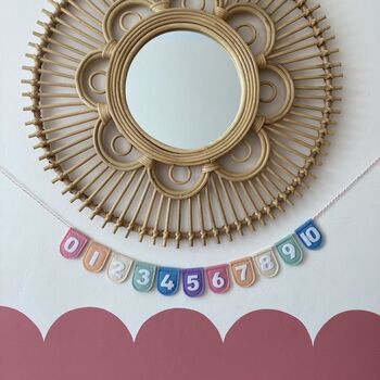 Scallop Pastel Bunting Personalised Name Garland, 6 of 11
