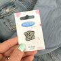 Tatty Teddy Head Enamel Pin Badge, thumbnail 1 of 3