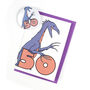 Number 50 Dinosaur Card And Badge Set, thumbnail 1 of 4