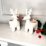 Christmas Reindeer Candle Holder Pair, thumbnail 1 of 2
