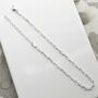 Sterling Silver Fine Paperclip Anklet, thumbnail 3 of 6