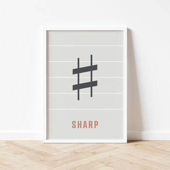 Sharp Note Print | Music Theory Poster, 2 of 8