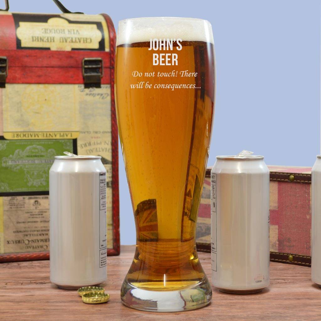 Engraved Extra Large Pint Glass One.5 L By