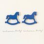 New Baby Twins Rocking Horse Card, thumbnail 2 of 3