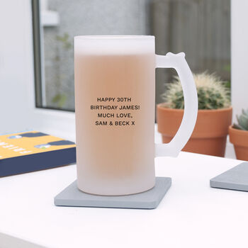 Personalised Photo Frosted Beer Stein, 7 of 12