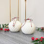 White Christmas Bauble Candle Decoration, thumbnail 3 of 11