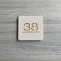 Stylish Laser Cut Square House Number, thumbnail 4 of 12