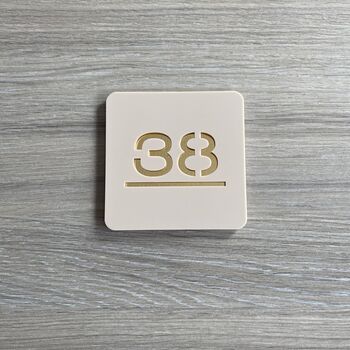 Stylish Laser Cut Square House Number, 4 of 11