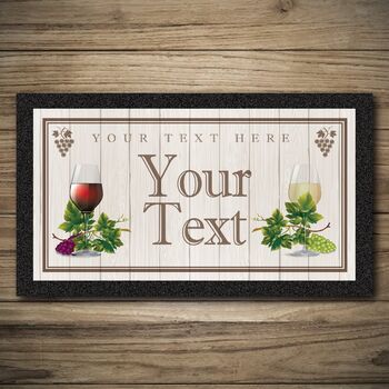 Personalised Bar Runner And Coasters Wine Bar, 3 of 8