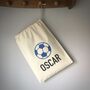 Personalised Football Drawstring Children's Storage Bag, thumbnail 2 of 5