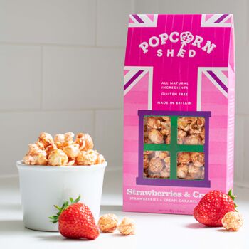 Strawberries And Cream Gourmet Popcorn Gift Box, 3 of 8
