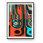 Retro Abstract Wall Art, Orange And Black Shapes, thumbnail 2 of 12