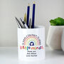 Personalised 'It Takes A Big Heart To Shape Little Minds' Teacher Desk Pen Pot, thumbnail 1 of 5