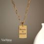 Believe In Yourself Pendant Paperclip Chain Necklace, thumbnail 2 of 3