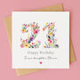 Personalised Wildflower Birthday Card — Any Age, thumbnail 7 of 12