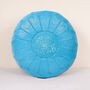 Moroccan Coloured Leather Pouffe, thumbnail 6 of 12