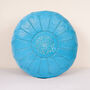 Moroccan Coloured Leather Pouffe, thumbnail 9 of 12