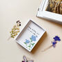 Hand Illustrated 'Forget Me Not' Flower Hoop Earrings, thumbnail 7 of 9