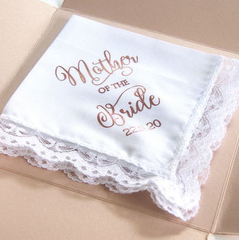 Mother Of The Bride Wedding Handkerchief Gift, 4 of 8