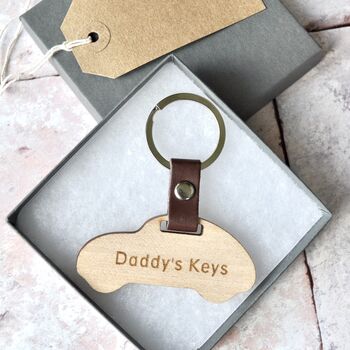 Personalised Car Wooden Keyring, 5 of 5