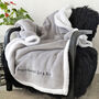 Personalised Grey And White Super Soft Blanket, thumbnail 3 of 12
