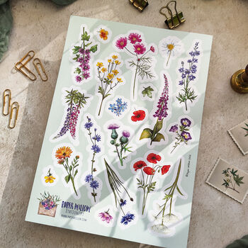 Wildflower Vinyl Sticker Sheet, 4 of 5