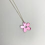 Flower Power Acrylic Necklace Sterling Silver, thumbnail 2 of 2