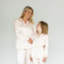 Personalised Mum And Daughter Pink Silky Pyjama Set, thumbnail 5 of 8