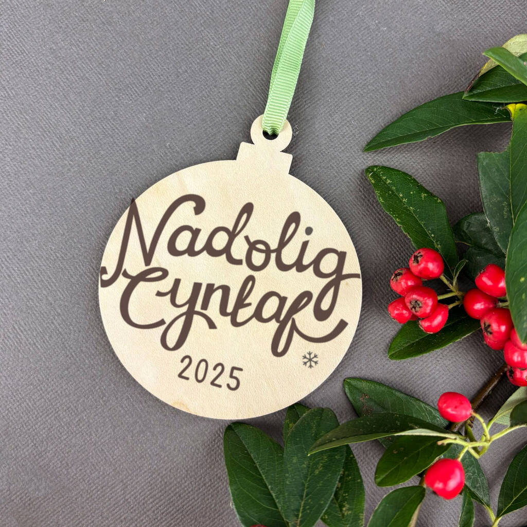 First Christmas 2025 Welsh Decoration