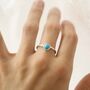 Sterling Silver Turquoise Ring, thumbnail 2 of 5