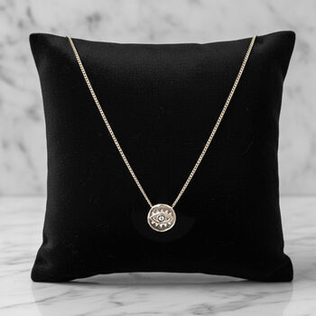 Gold Or Silver Women’s Evil Eye Coin Pendant Necklace, Spiritual Jewellery, 6 of 7