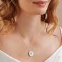Birth Flower Spinner Necklace In Sterling Silver, thumbnail 3 of 12