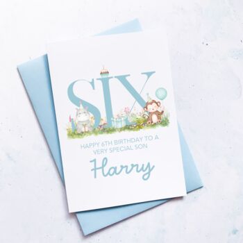 Personalised Safari Animal Age Card, 6 of 7