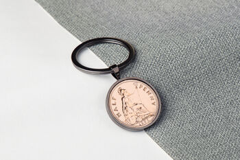 1936 90th Birthday Half Penny Coin Keyring, 4 of 5