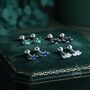 Lotus Flower Cz Screw Back Or Stud Earrings, thumbnail 2 of 12
