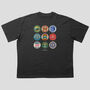 Leeds Football Beer Mats Oversized T Shirt, thumbnail 1 of 10
