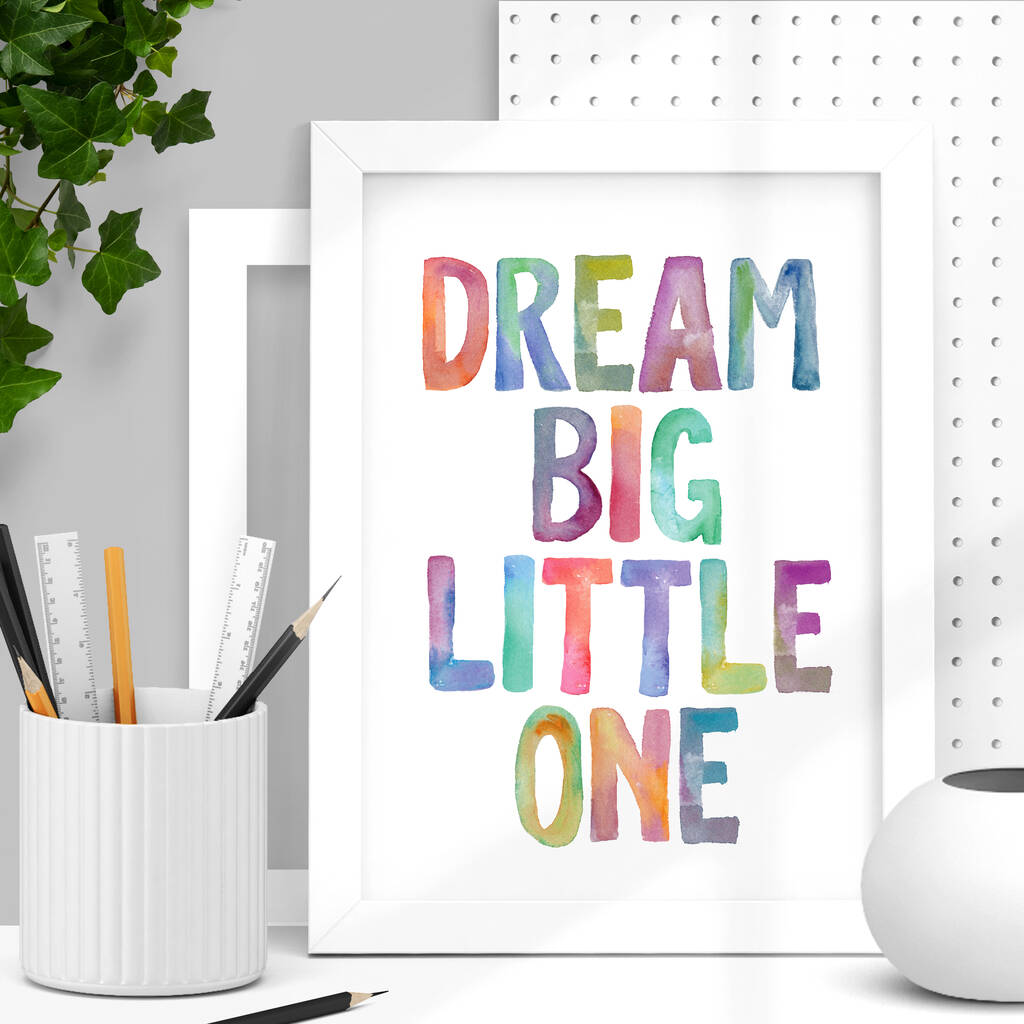 'Dream Big Little One' Watercolour Print, 1 of 4
