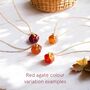 Gemstone Pumpkin Necklace, thumbnail 3 of 10