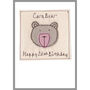 Personalised Bear Birthday Card For Her, thumbnail 3 of 12