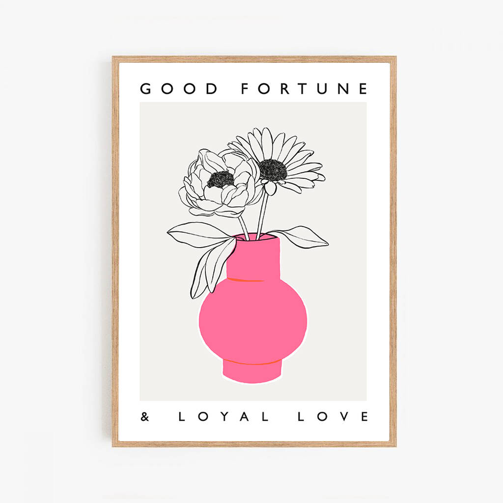 Personalised Meaningful Flower Vase Print By Otts & Co