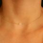 Amelia Gold Plated Choker Necklace, thumbnail 1 of 6