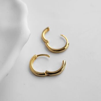 Classic Gold Sleeper Vermeil Hoops, 3 of 5