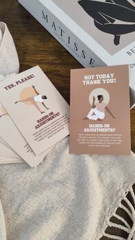 Yoga Consent Cards Hands On Adjustments Set Of 20 Cards, 10 of 11